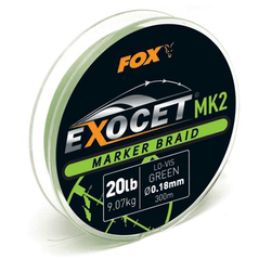 Fox Exocet MK2 Marker Braid - 0.18mm/20lb x300m - Green