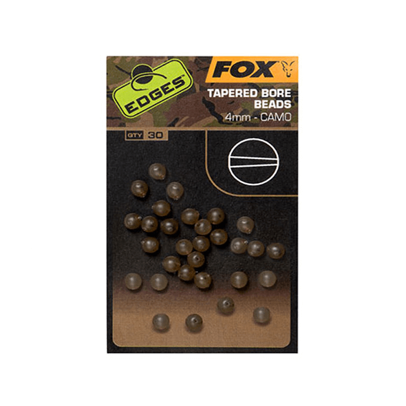 Fox Edges Camo Tapered Bore Beads 4mm